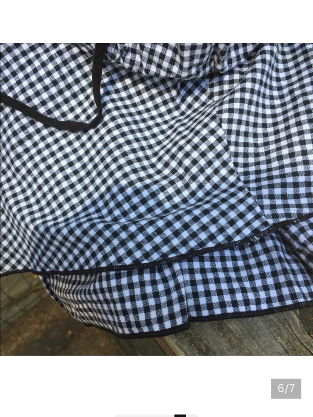 Fresh Wear Black and White Gingham Circle Skirt - Picture 5 of 8